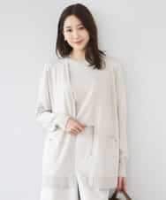 FOFGD30170 MK MICHEL KLEIN(MK ミッシェルクラン) カラーニットアンサンブル/洗える ベージュ