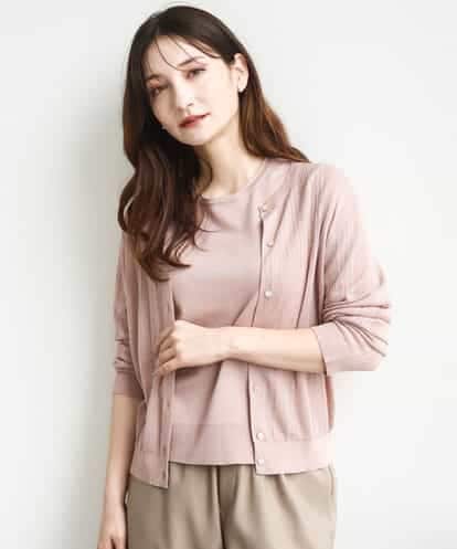 FOFJA20160 MK MICHEL KLEIN シアーニットアンサンブル/洗える
