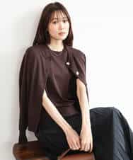 FOFJD20170 MK MICHEL KLEIN(MK ミッシェルクラン) [洗える]カラーニットアンサンブル ネイビー