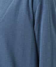 FOFJS04160 MK MICHEL KLEIN(MK ミッシェルクラン) ミドル丈カーディガン×半袖クルーネック カラーニットアンサンブル グレイッシュブルー