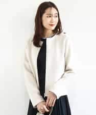 FOJDD32190 MK MICHEL KLEIN(MK ミッシェルクラン) フェイクスウェードショートブルゾン/洗える ベージュ