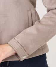 FOJDD32190 MK MICHEL KLEIN(MK ミッシェルクラン) フェイクスウェードショートブルゾン/洗える モカ