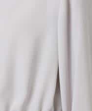 FOJFD13200 MK MICHEL KLEIN(MK ミッシェルクラン) ギャザーデザイン ジップアップブルゾン/撥水/防シワ/洗える ライトグレー