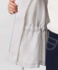 FOJFD13200 MK MICHEL KLEIN(MK ミッシェルクラン) ギャザーデザイン ジップアップブルゾン/撥水/防シワ/洗える ライトグレー