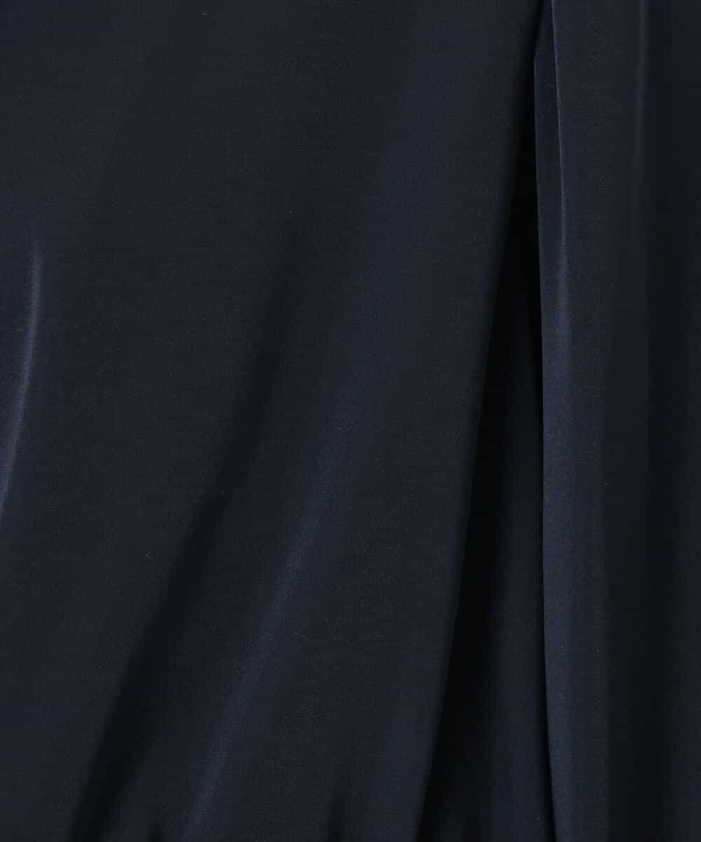 FOJFD13200 MK MICHEL KLEIN(MK ミッシェルクラン) ギャザーデザイン ジップアップブルゾン/撥水/防シワ/洗える ライトグレー