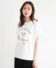 FOKGD60085 MK MICHEL KLEIN(MK ミッシェルクラン) [UVカット/接触冷感/洗える]デザインロゴTシャツ ホワイト