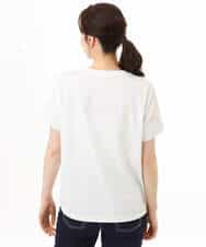 FOKGD60085 MK MICHEL KLEIN(MK ミッシェルクラン) [UVカット/接触冷感/洗える]デザインロゴTシャツ ホワイト