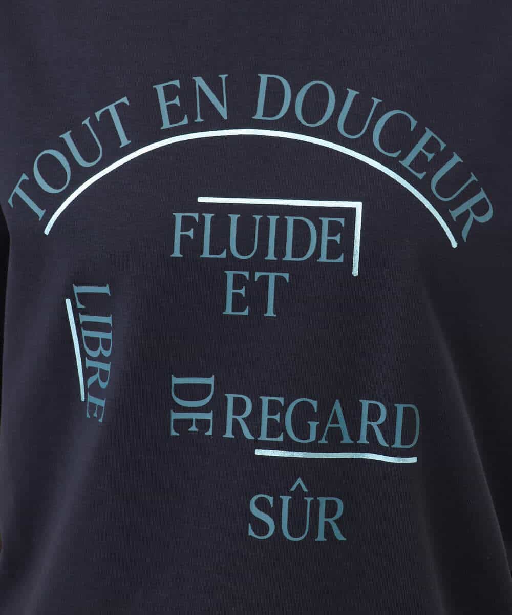 FOKGD60085 MK MICHEL KLEIN(MK ミッシェルクラン) [UVカット/接触冷感/洗える]デザインロゴTシャツ ホワイト