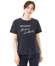 FOKGD61085 MK MICHEL KLEIN(MK ミッシェルクラン) [UVカット/接触冷感/洗える]デザインロゴTシャツ ネイビー