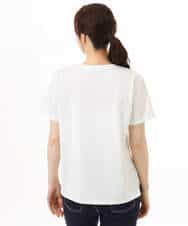 FOKGD61085 MK MICHEL KLEIN(MK ミッシェルクラン) [UVカット/接触冷感/洗える]デザインロゴTシャツ ホワイト