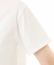 FOKGD61085 MK MICHEL KLEIN(MK ミッシェルクラン) [UVカット/接触冷感/洗える]デザインロゴTシャツ ホワイト
