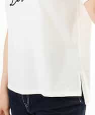 FOKGD61085 MK MICHEL KLEIN(MK ミッシェルクラン) [UVカット/接触冷感/洗える]デザインロゴTシャツ ホワイト