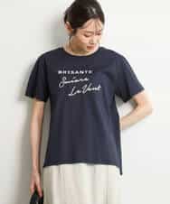 FOKGD61085 MK MICHEL KLEIN(MK ミッシェルクラン) [UVカット/接触冷感/洗える]デザインロゴTシャツ ホワイト