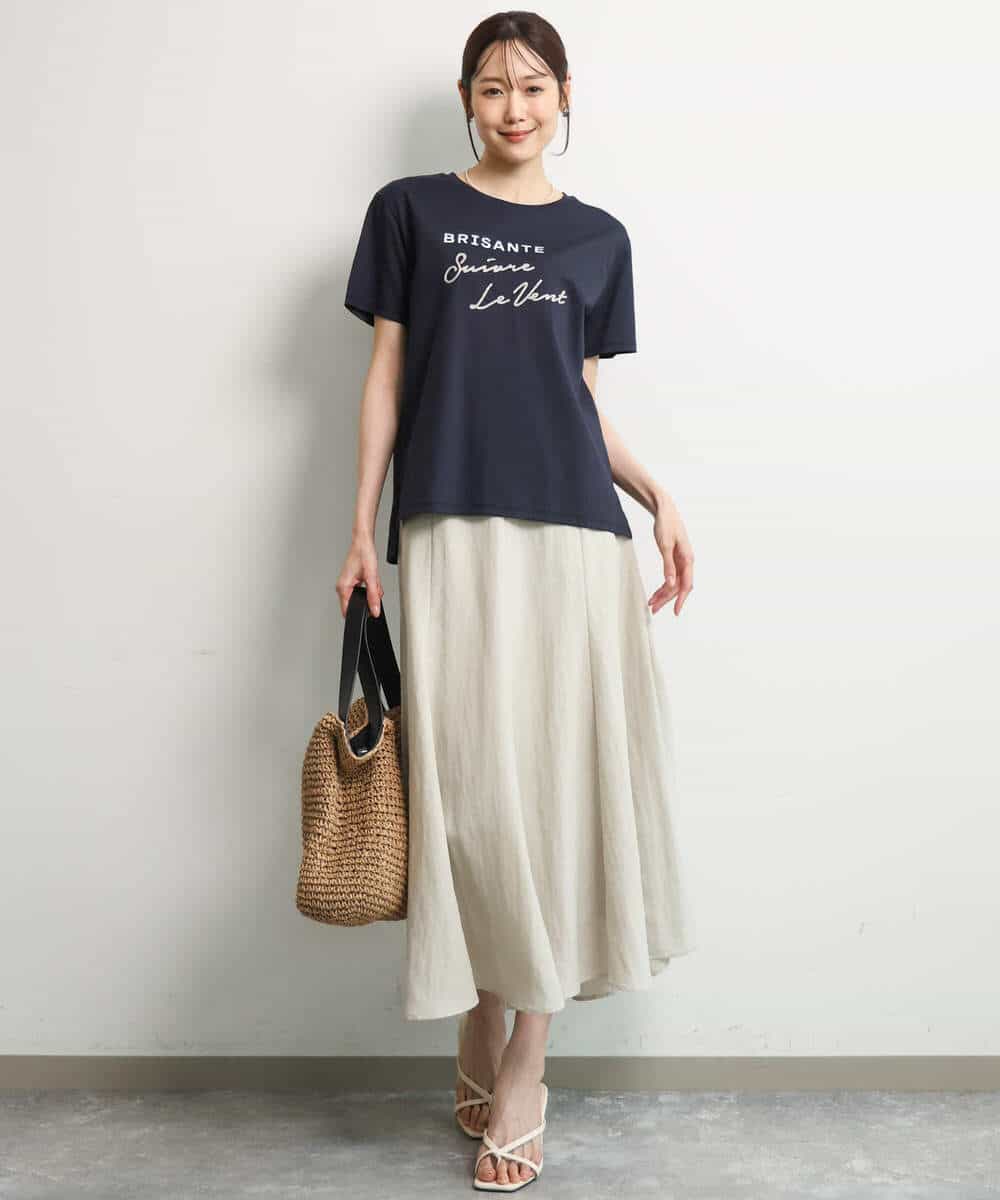 FOKGD61085 MK MICHEL KLEIN(MK ミッシェルクラン) [UVカット/接触冷感/洗える]デザインロゴTシャツ ホワイト