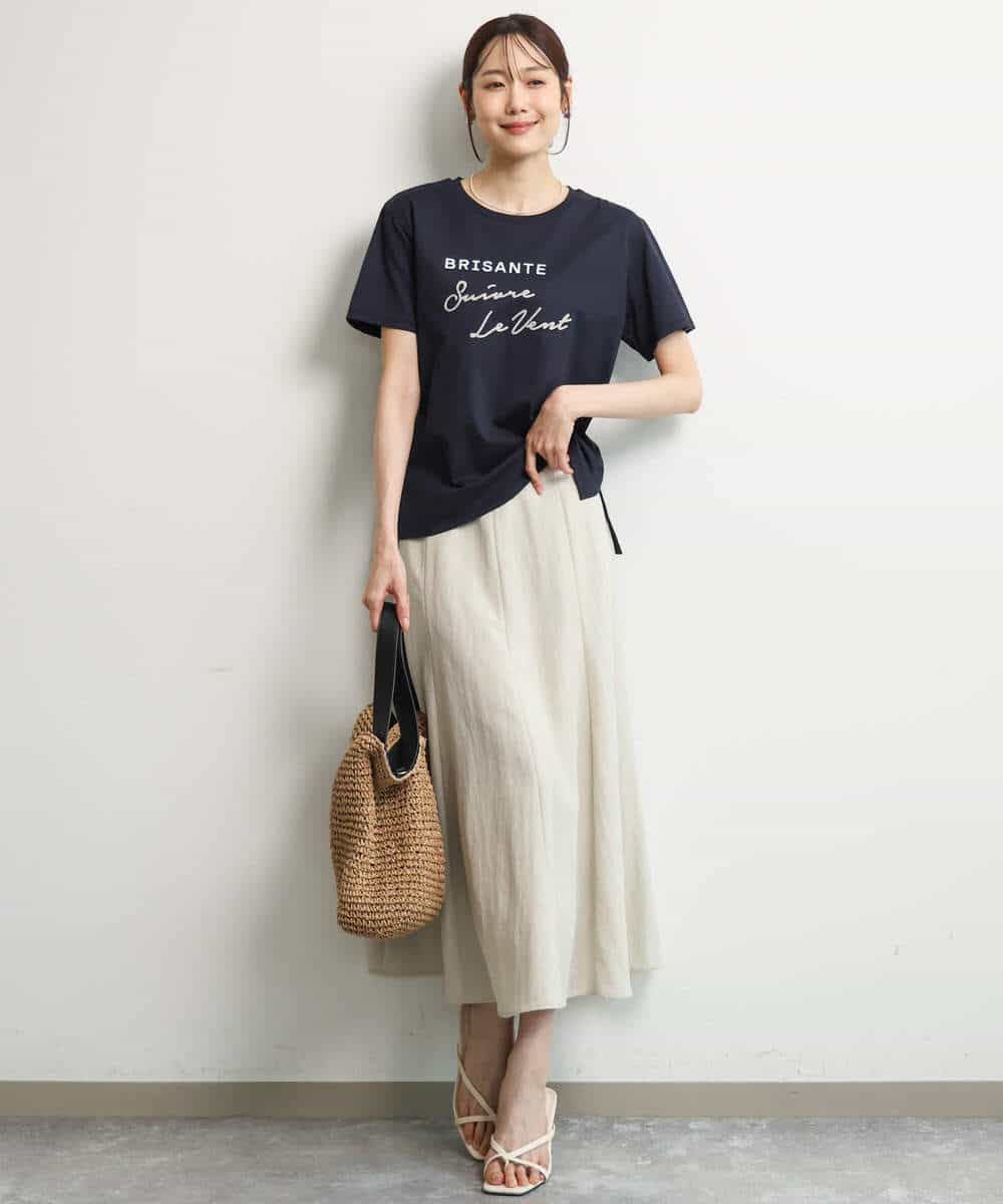 FOKGD61085 MK MICHEL KLEIN(MK ミッシェルクラン) [UVカット/接触冷感/洗える]デザインロゴTシャツ ホワイト