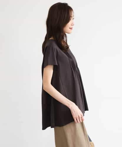 FOKGD62130 MK MICHEL KLEIN [接触冷感/洗える]シルケット天竺Aラインカットソー