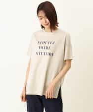FOKGP06085 MK MICHEL KLEIN(MK ミッシェルクラン) ロゴTシャツ/洗える ベージュ