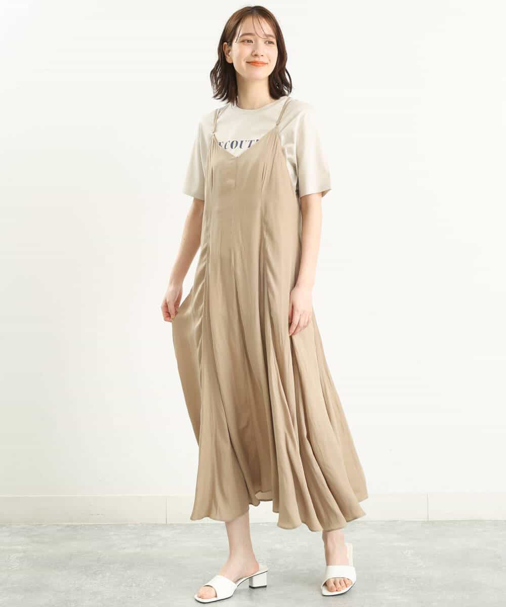 FOKGP06085 MK MICHEL KLEIN(MK ミッシェルクラン) ロゴTシャツ/洗える ベージュ