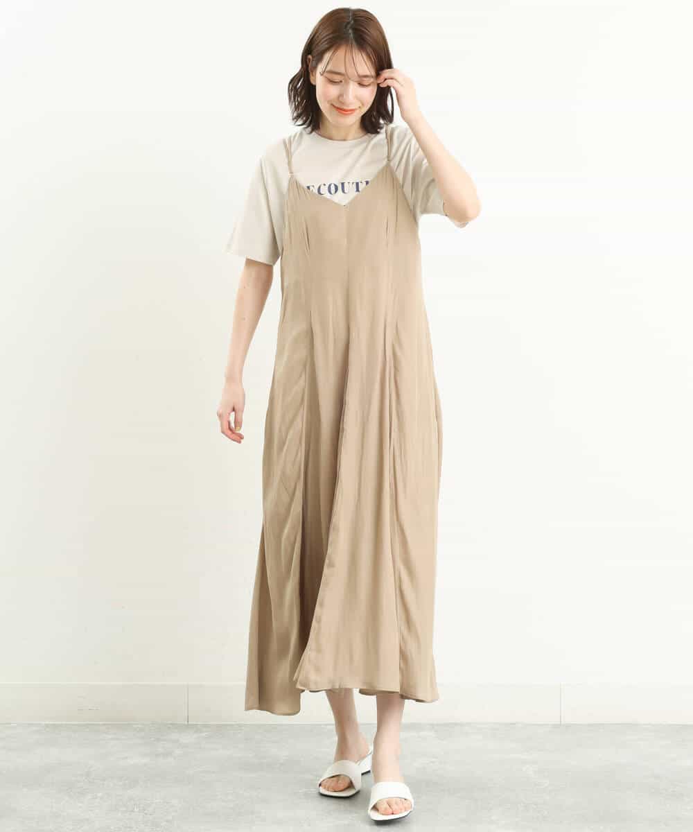 FOKGP06085 MK MICHEL KLEIN(MK ミッシェルクラン) ロゴTシャツ/洗える ベージュ