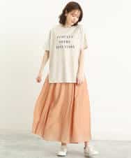 FOKGP06085 MK MICHEL KLEIN(MK ミッシェルクラン) ロゴTシャツ/洗える ベージュ