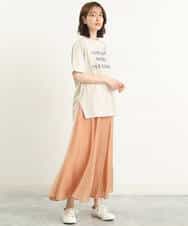 FOKGP06085 MK MICHEL KLEIN(MK ミッシェルクラン) ロゴTシャツ/洗える ベージュ