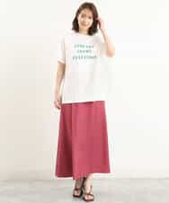 FOKGP06085 MK MICHEL KLEIN(MK ミッシェルクラン) ロゴTシャツ/洗える ベージュ