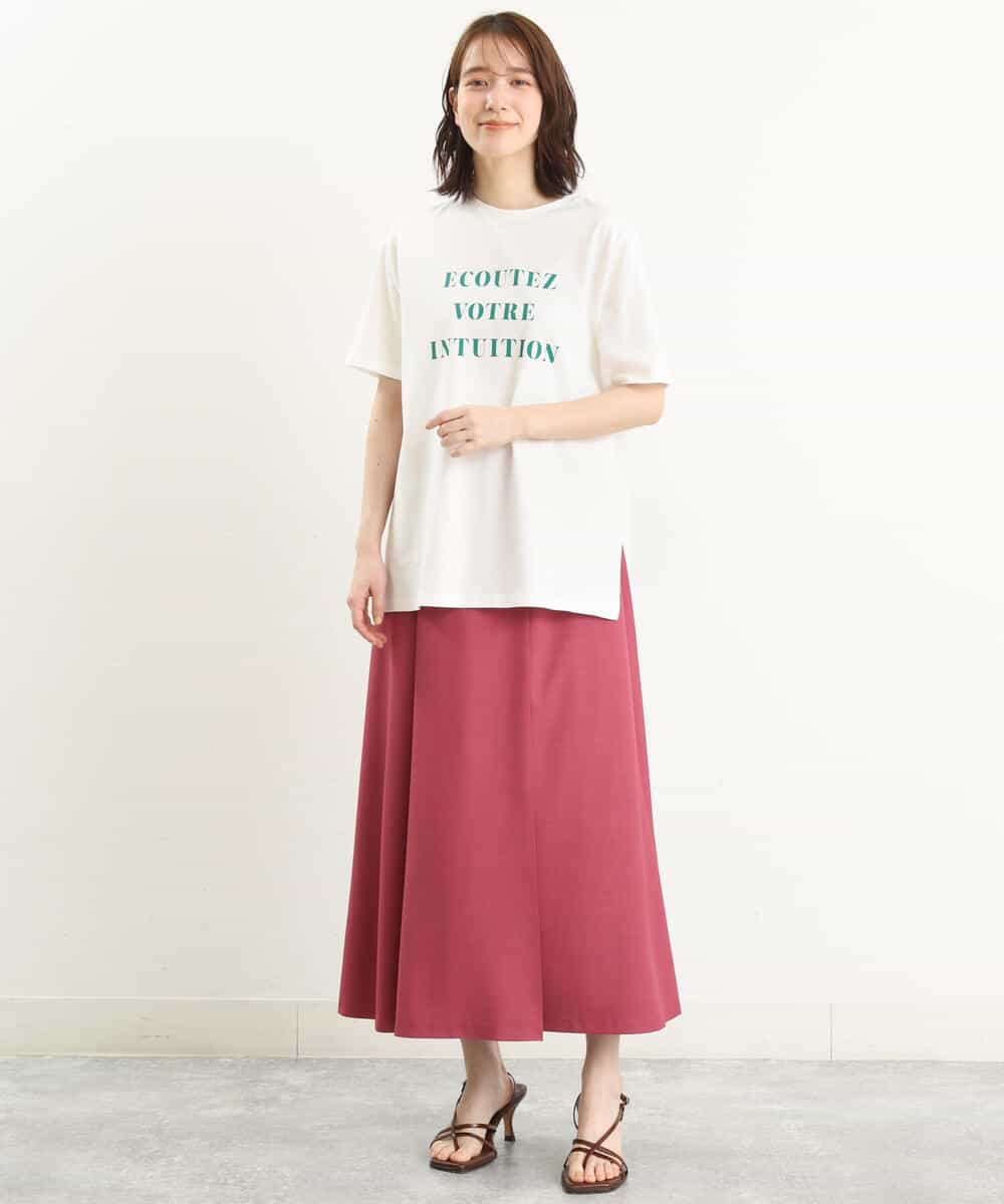 FOKGP06085 MK MICHEL KLEIN(MK ミッシェルクラン) ロゴTシャツ/洗える ベージュ