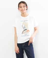 FOKGS05090 MK MICHEL KLEIN(MK ミッシェルクラン) 【Marie Assénat×MK MICHEL KLEIN】30周年記念コラボTシャツ ホワイト