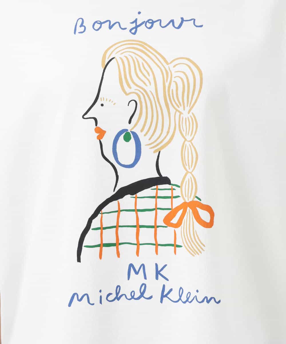 FOKGS05090 MK MICHEL KLEIN(MK ミッシェルクラン) 【Marie Assénat×MK MICHEL KLEIN】30周年記念コラボTシャツ ホワイト