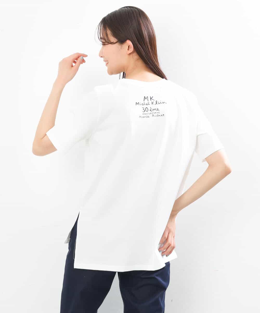 FOKGS06090 MK MICHEL KLEIN(MK ミッシェルクラン) 【Marie Assénat×MK MICHEL KLEIN】30周年記念コラボTシャツ ホワイト