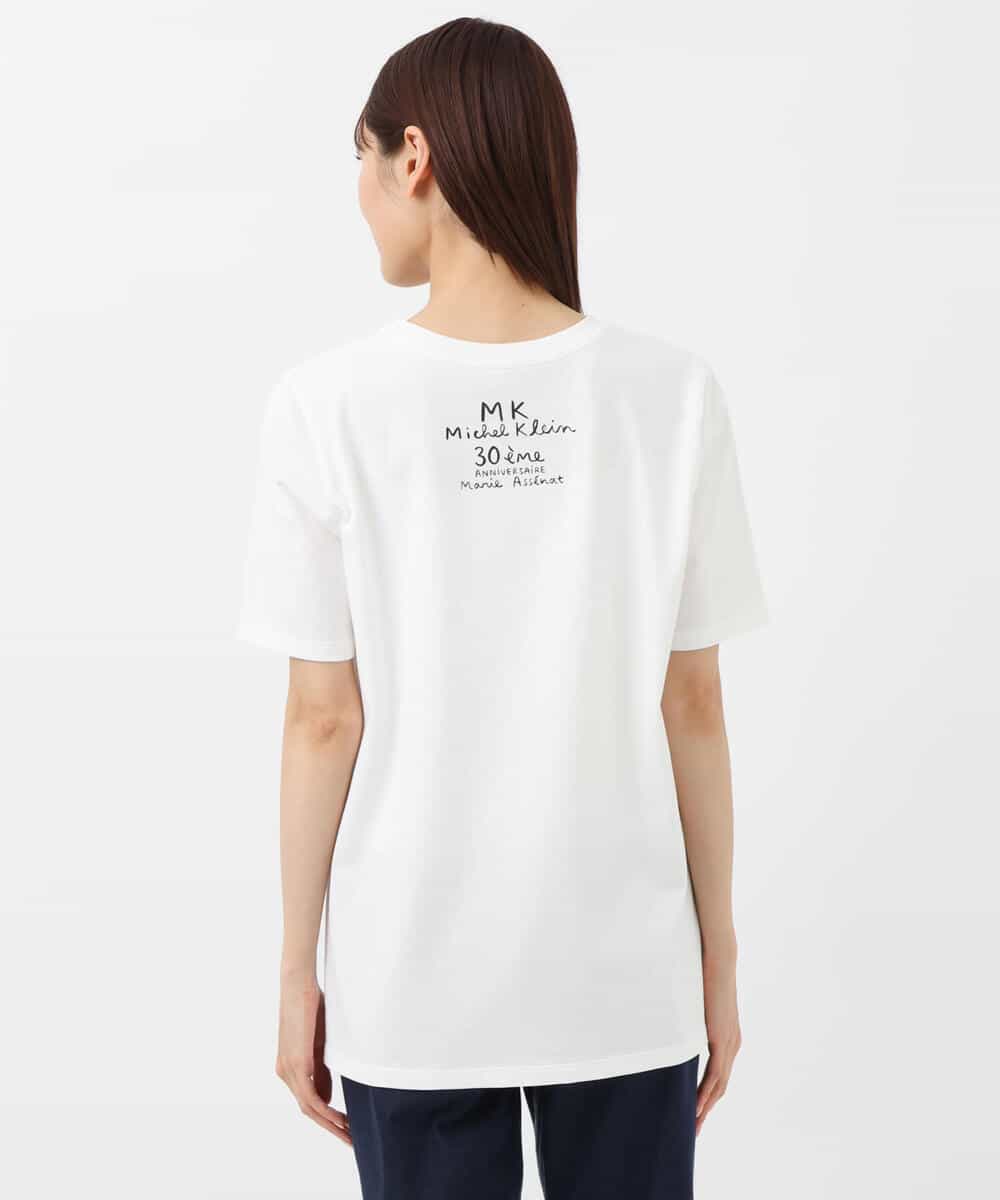 FOKGS06090 MK MICHEL KLEIN(MK ミッシェルクラン) 【Marie Assénat×MK MICHEL KLEIN】30周年記念コラボTシャツ ホワイト