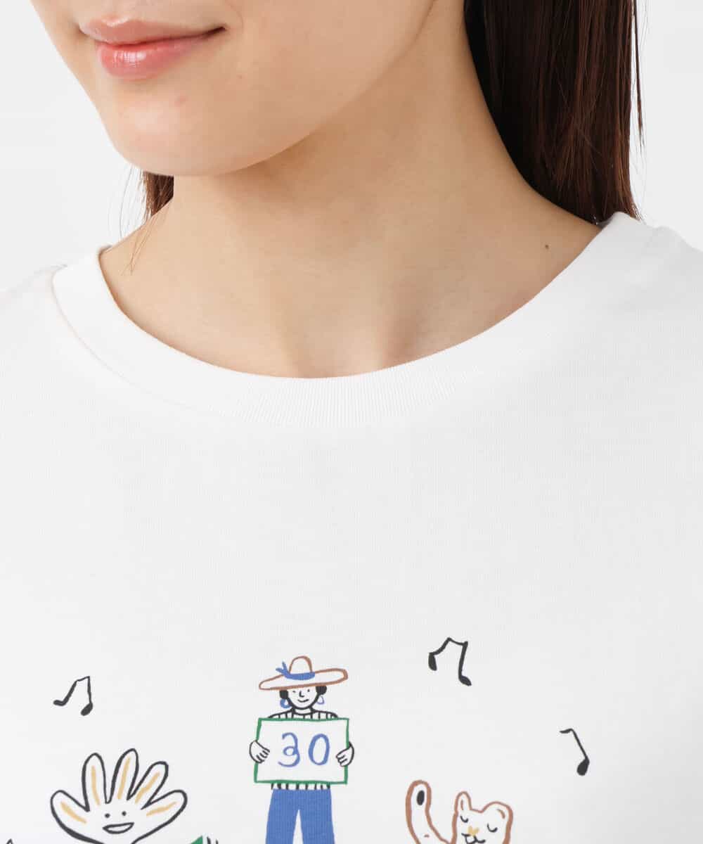 FOKGS06090 MK MICHEL KLEIN(MK ミッシェルクラン) 【Marie Assénat×MK MICHEL KLEIN】30周年記念コラボTシャツ ホワイト