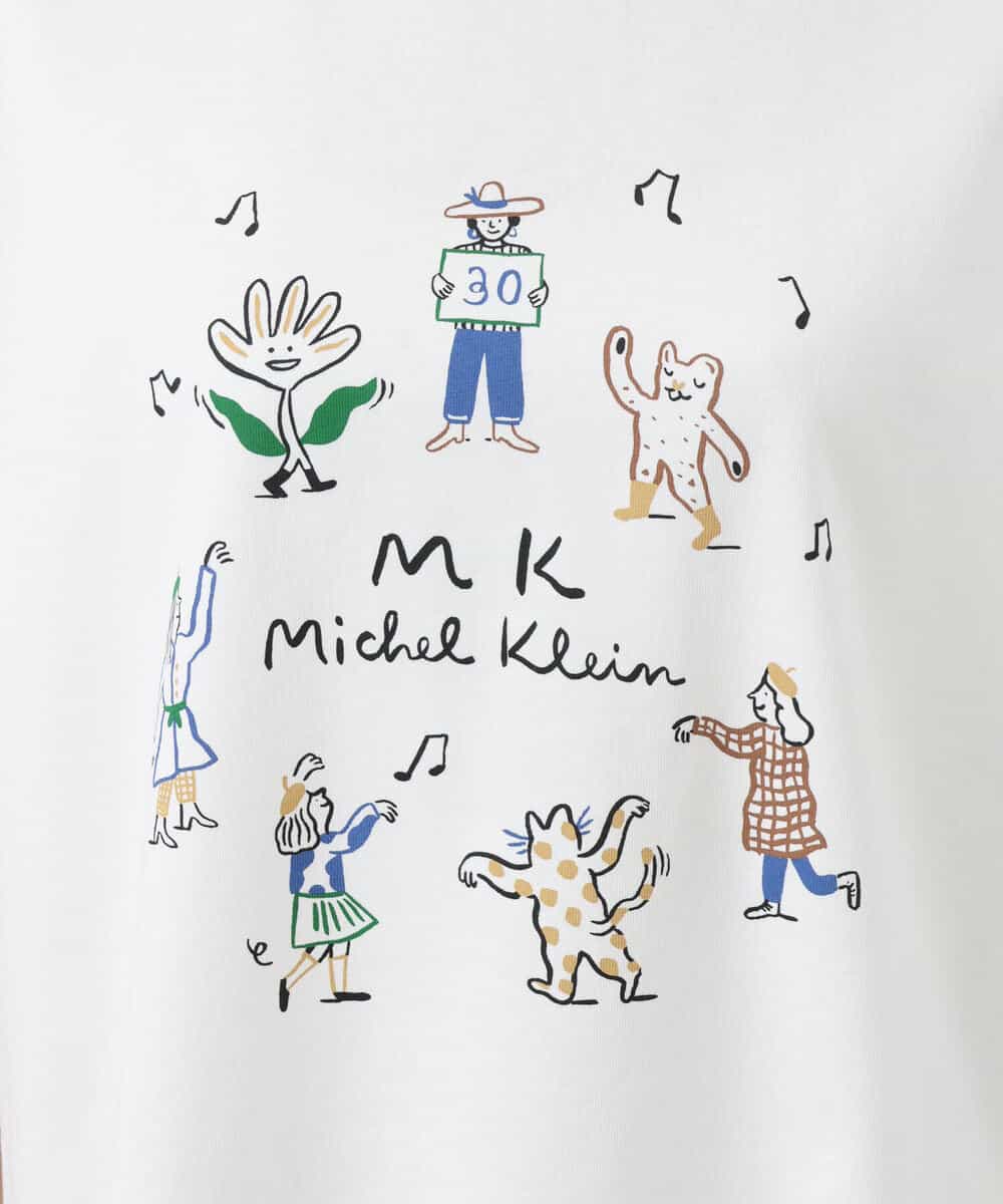 FOKGS06090 MK MICHEL KLEIN(MK ミッシェルクラン) 【Marie Assénat×MK MICHEL KLEIN】30周年記念コラボTシャツ ホワイト