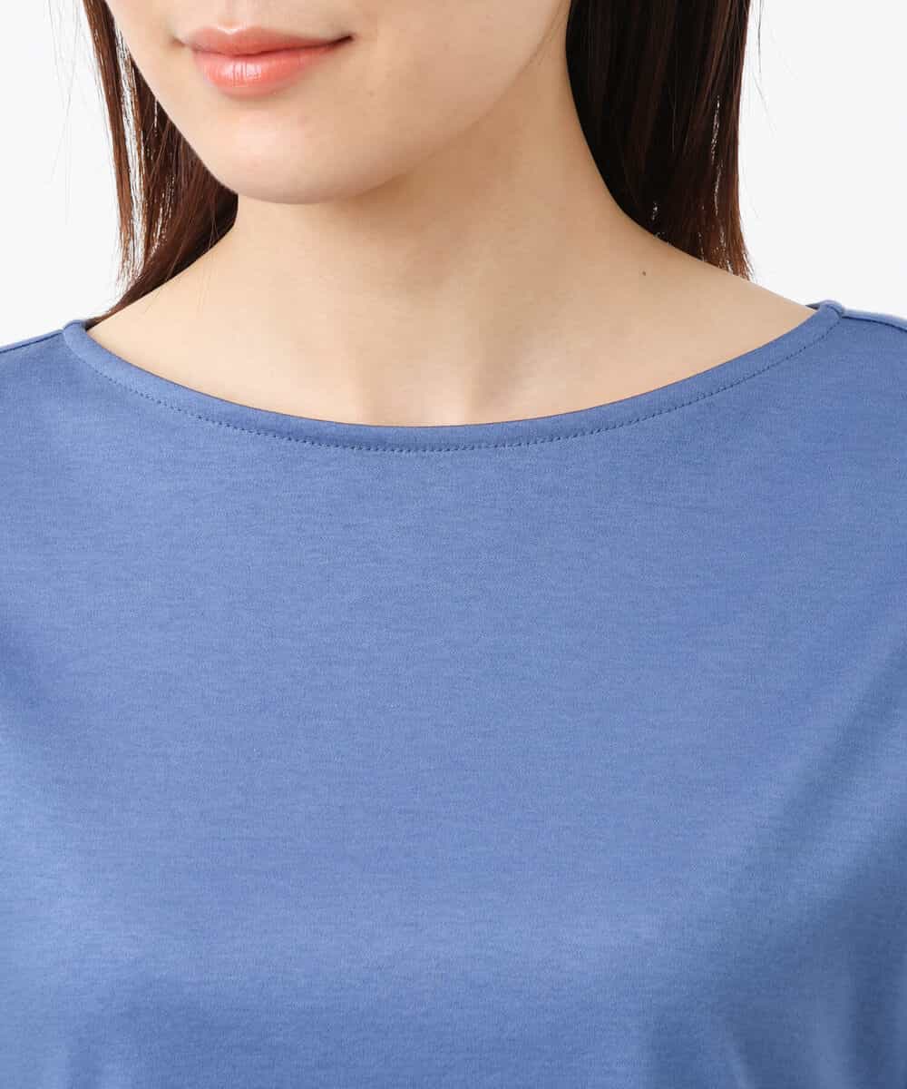 FOKGS07110 MK MICHEL KLEIN(MK ミッシェルクラン) ペプラムシルエットカットソー/洗える ブルー