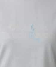 FOKHA60075 MK MICHEL KLEIN(MK ミッシェルクラン) 配色デザインロゴTシャツ/接触冷感/洗える ライトブルー