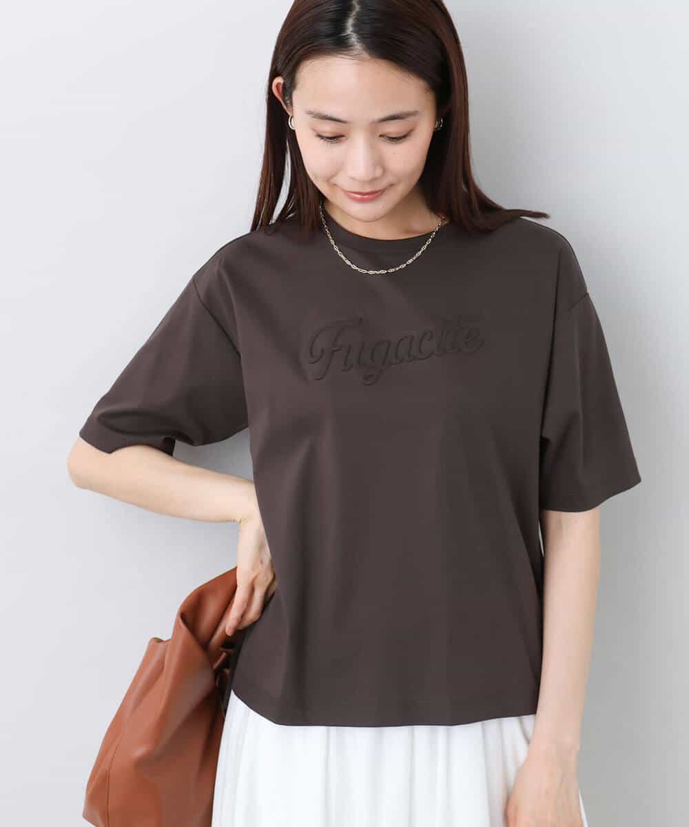 FOKHA62080 MK MICHEL KLEIN(MK ミッシェルクラン) リラックスシルエット ロゴTシャツ/接触冷感/洗える ホワイト