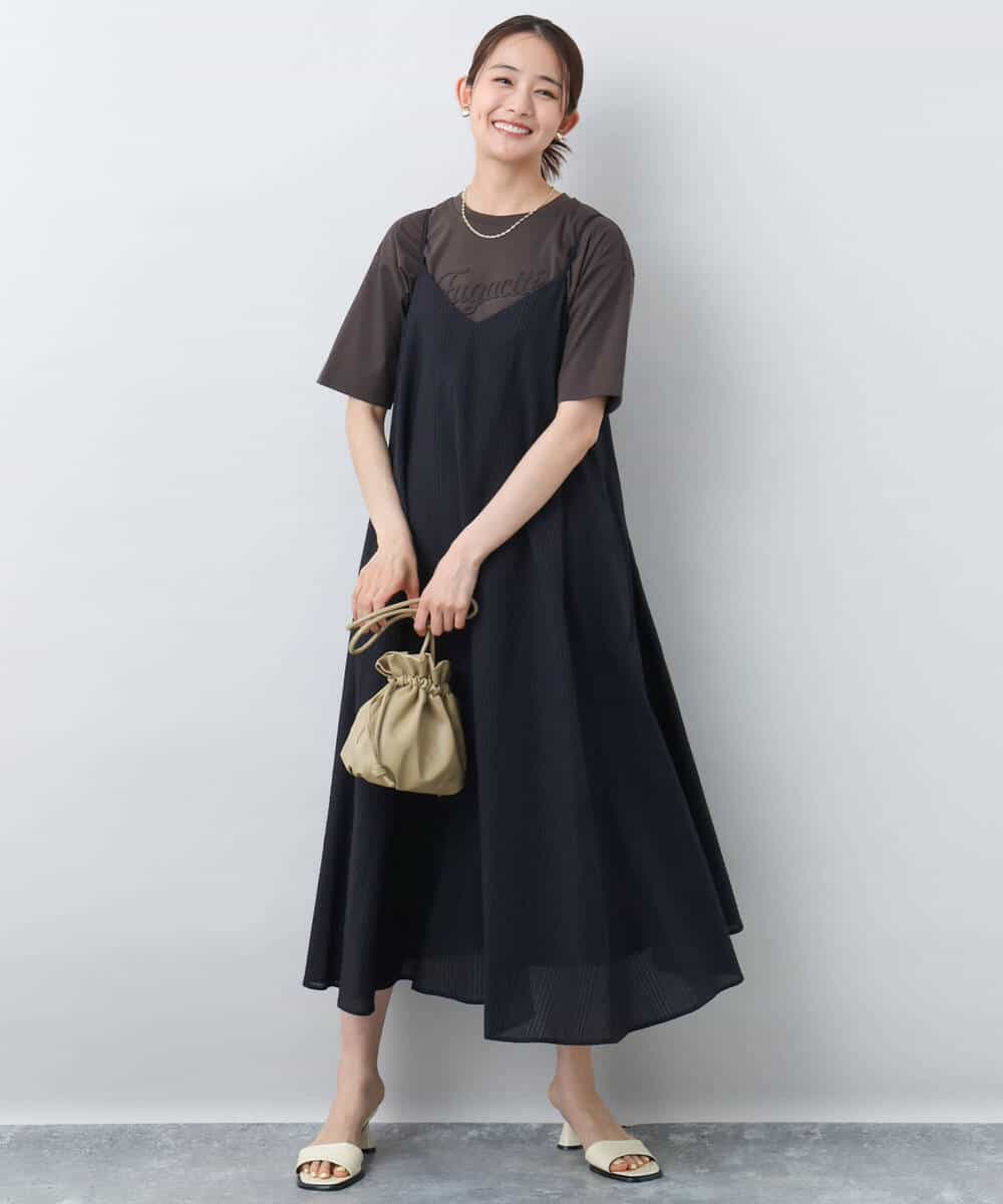 FOKHA62080 MK MICHEL KLEIN(MK ミッシェルクラン) リラックスシルエット ロゴTシャツ/接触冷感/洗える ホワイト