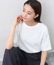 FOKHA62080 MK MICHEL KLEIN(MK ミッシェルクラン) リラックスシルエット ロゴTシャツ/接触冷感/洗える ホワイト