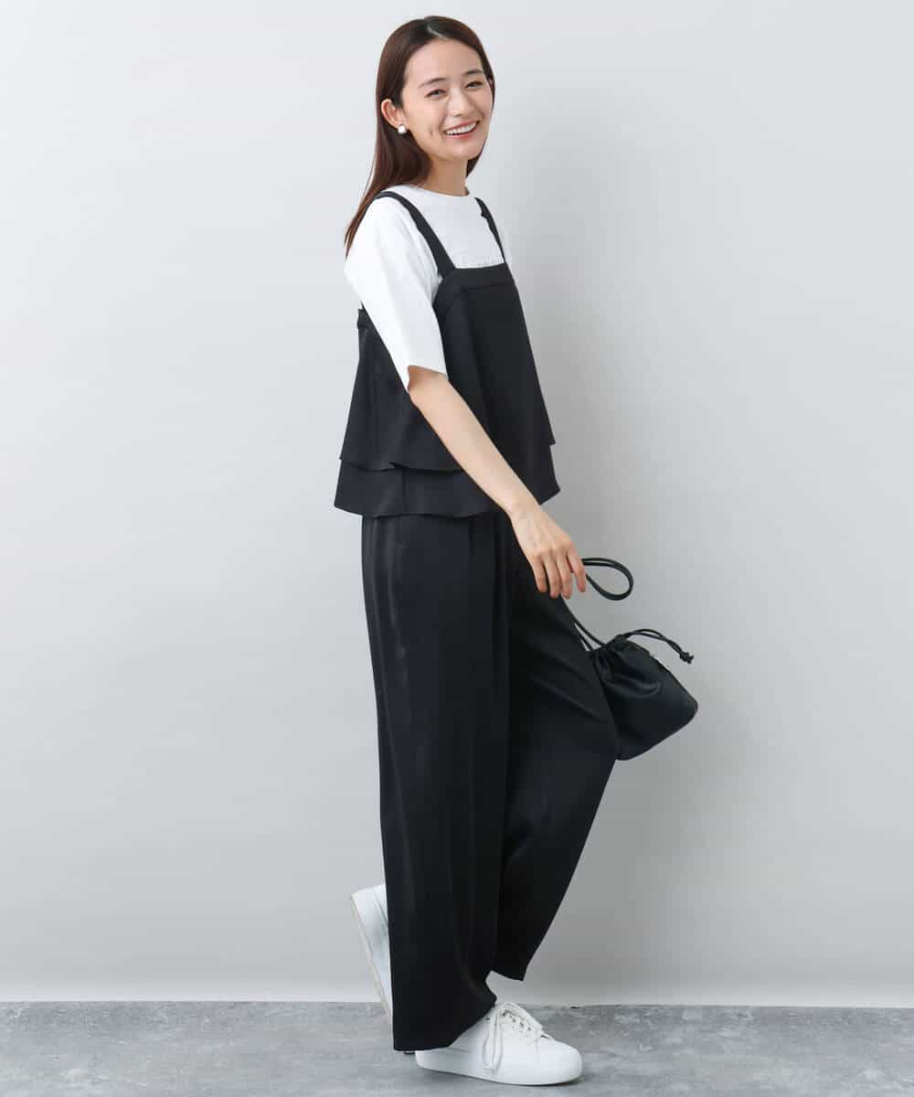 FOKHA62080 MK MICHEL KLEIN(MK ミッシェルクラン) リラックスシルエット ロゴTシャツ/接触冷感/洗える ホワイト