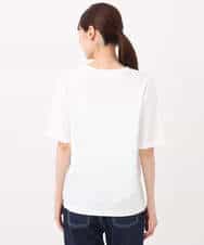 FOKHA62080 MK MICHEL KLEIN(MK ミッシェルクラン) リラックスシルエット ロゴTシャツ/接触冷感/洗える ホワイト