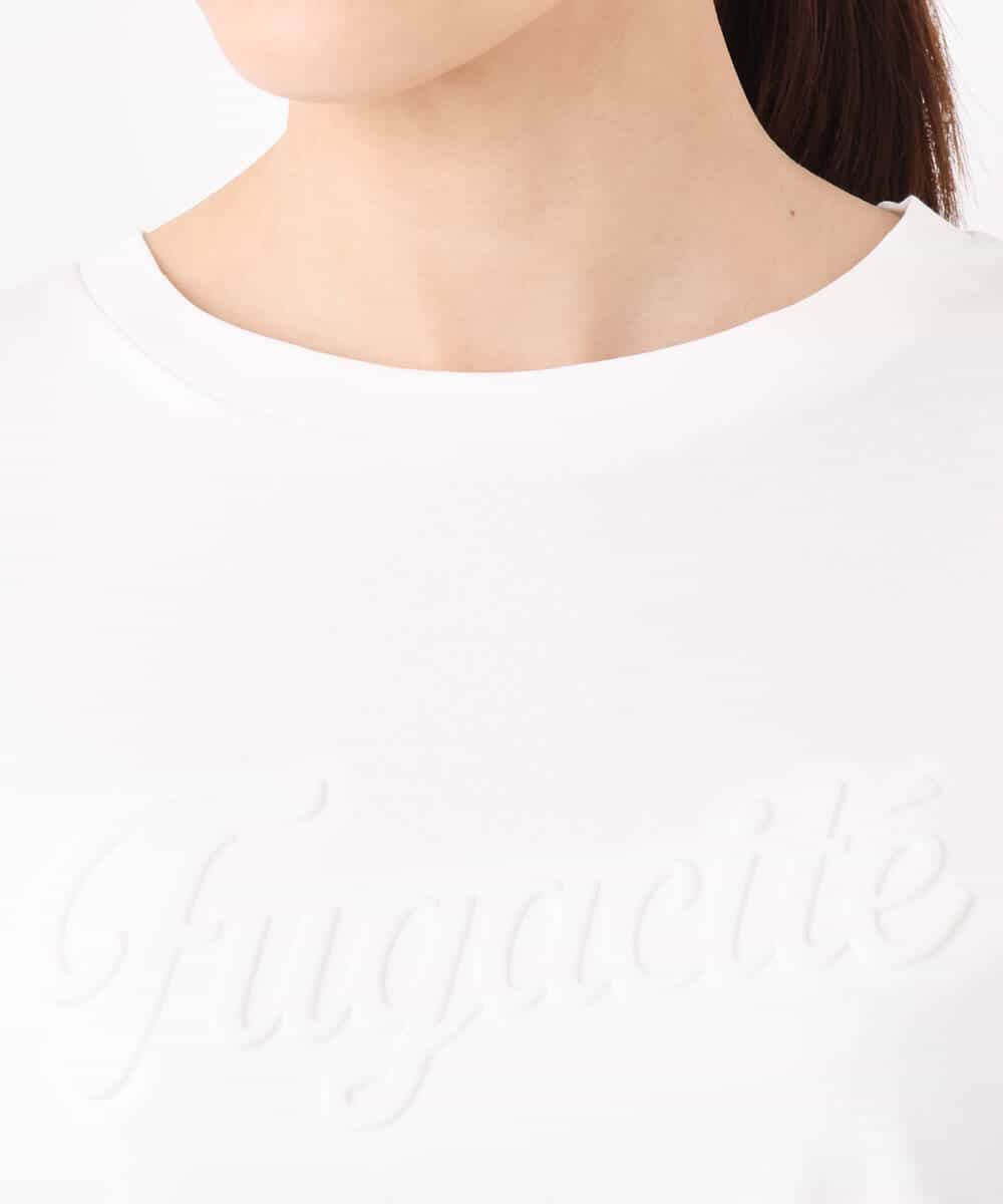 FOKHA62080 MK MICHEL KLEIN(MK ミッシェルクラン) リラックスシルエット ロゴTシャツ/接触冷感/洗える ホワイト