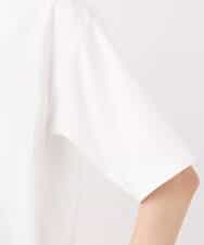 FOKHA62080 MK MICHEL KLEIN(MK ミッシェルクラン) リラックスシルエット ロゴTシャツ/接触冷感/洗える ホワイト