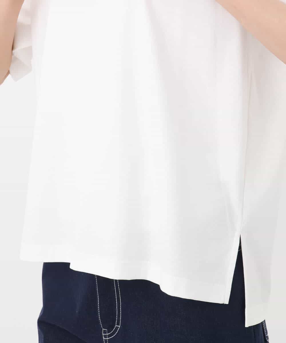 FOKHA62080 MK MICHEL KLEIN(MK ミッシェルクラン) リラックスシルエット ロゴTシャツ/接触冷感/洗える ホワイト