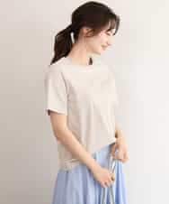 FOKID71085 MK MICHEL KLEIN(MK ミッシェルクラン) [接触冷感/洗える]コットンロゴTシャツ ベージュ