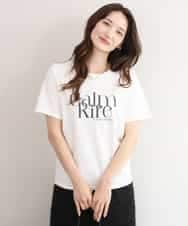 FOKID71085 MK MICHEL KLEIN(MK ミッシェルクラン) [接触冷感/洗える]コットンロゴTシャツ ホワイト