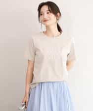 FOKID71085 MK MICHEL KLEIN(MK ミッシェルクラン) [接触冷感/洗える]コットンロゴTシャツ ホワイト