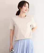 FOKID71085 MK MICHEL KLEIN(MK ミッシェルクラン) [接触冷感/洗える]コットンロゴTシャツ ホワイト