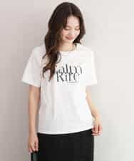 FOKID71085 MK MICHEL KLEIN(MK ミッシェルクラン) [接触冷感/洗える]コットンロゴTシャツ ホワイト
