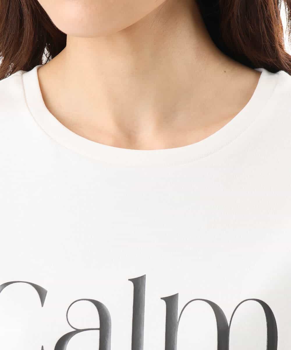 FOKID71085 MK MICHEL KLEIN(MK ミッシェルクラン) [接触冷感/洗える]コットンロゴTシャツ ホワイト