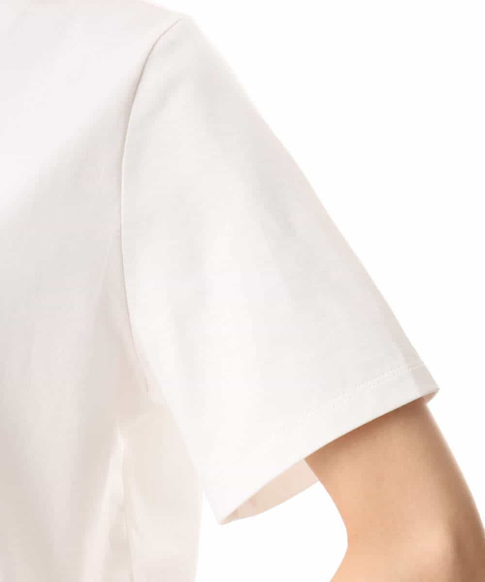 FOKID71085 MK MICHEL KLEIN(MK ミッシェルクラン) [接触冷感/洗える]コットンロゴTシャツ ホワイト
